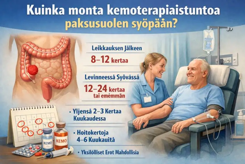 Kuinka monta kemoterapia istuntoa paksusuolen syöpään? Täydellinen opas hoitoon ja toipumiseen