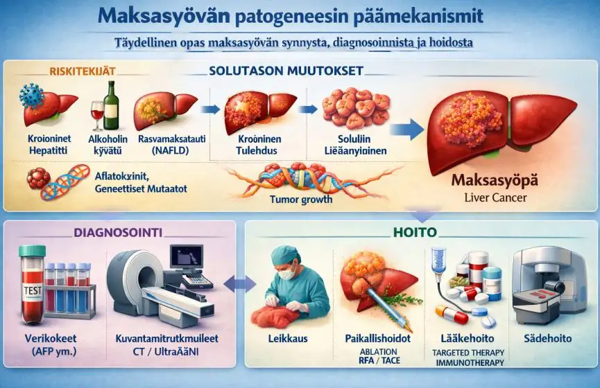 Maksasyövän patogeneesin päämekanismit: Täydellinen opas maksasyövän synnystä, diagnosoinnista ja hoidosta