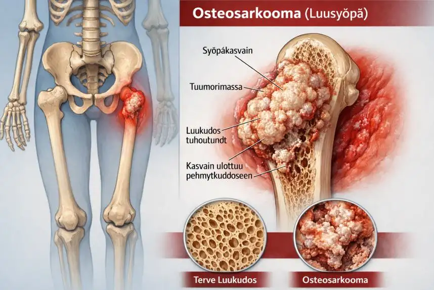 Osteosarkooma Luusyöpä: Oireet, Hoito, Ennuste ja Uusimmat Hoitomenetelmät